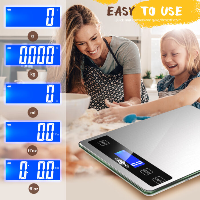 Food Scale, Kitchen Scale Multifunction Digital scale with Grams and Ounces  for Weight Loss and Cooking 